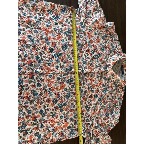 Saint James Fanny Floral Shirt Womens M/L Floral Button Front Cotton Blouse - Picture 10 of 12
